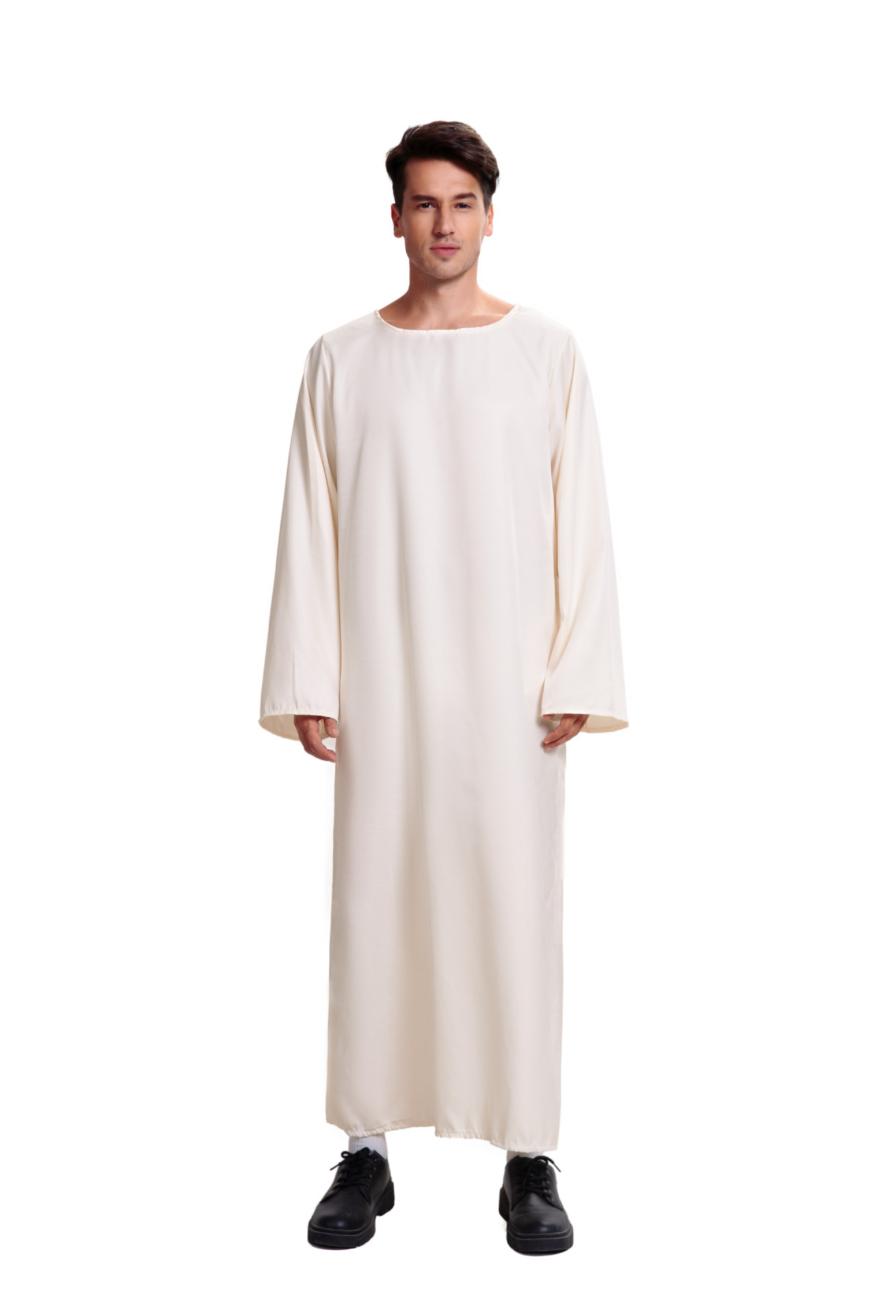 Mens Halloween Retro Arabian Robe Middle Eastern Cosplay Shepherd Costume